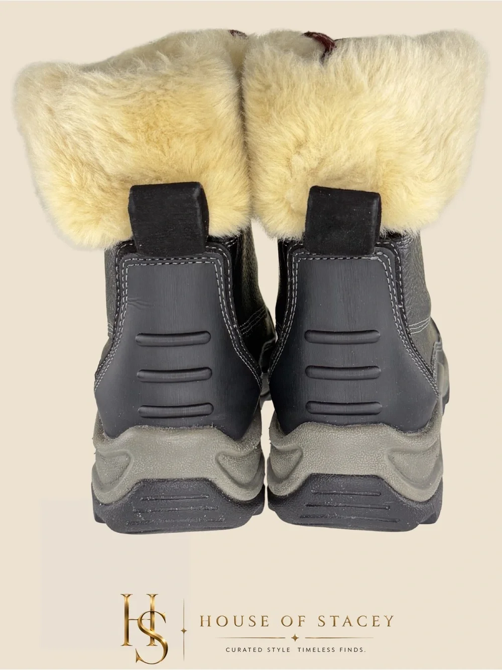 Clarks Winter Boots Leather Lined Women’s Black Size 5